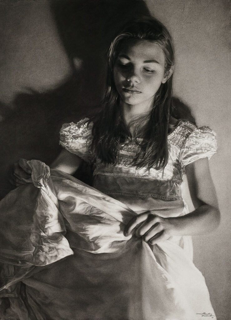 Annie Murphy-Robinson_girl in a wedding dress