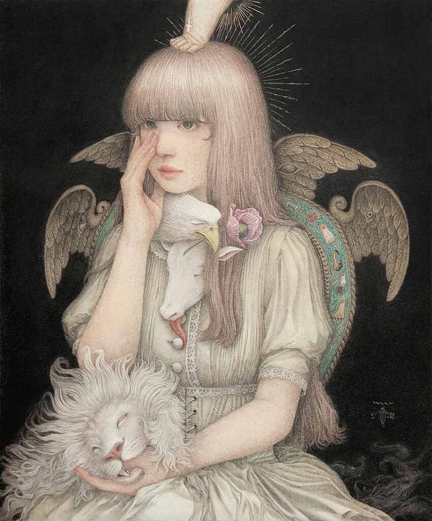 Takuya Mitani - four_winged_cheir - surreal art